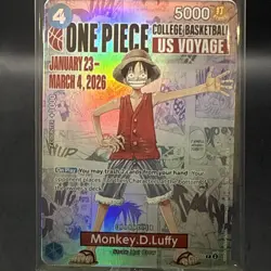 🔥One Piece Monkey D. Luffy US Voyage College Basketball Promo Card SEALED🔥(B) - Image 2