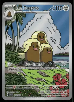 Pokemon Cards Alolan Dugtrio 208/191 Surging Sparks Illustration Rare NM - Image 1
