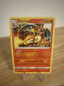Charizard SM Team Up Non-Holo Card 014/181 Lightly Played, Sleeved - Image 1