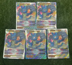 5x 2022 Pokemon TCG Lucario VSTAR SWSH214 Jumbo Cards Holo Promo Card - Image 1
