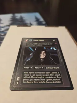 Star Wars CCG Emperor Palpatine Dark Jedi Master Decipher Card Power 4 Ability 7 - Image 2