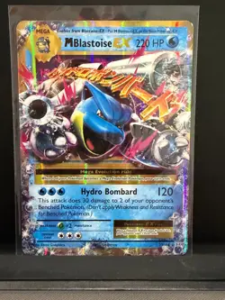 M Blastoise EX Ultra Rare XY Evolutions 22/108 Water Holofoil Pokemon Card - Image 1