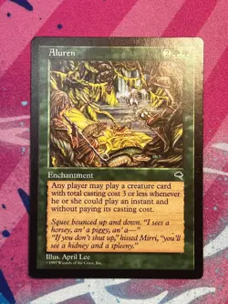 Aluren Tempest Rare Regular MTG Enchantment Green #213 1997 Wizards of the Coast - Image 1