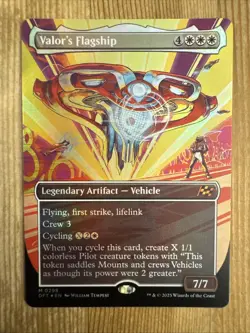 Valor's Flagship - Foil Extended Art DFT NM MTG - Image 1