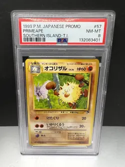 🔥🔥Primeape Vintage #57 Southern Islands T.I Promo Pokemon Japanese PSA 8 - Image 1