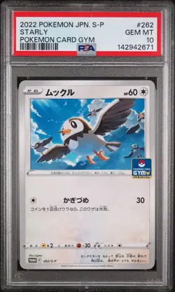 2022 POKEMON JPN S PROMO 262 STARLY POKEMON CARD GYM PSA 10 LOW POP (FREE S&H!) - Image 1