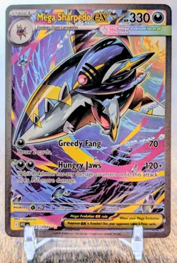 Mega Sharpedo ex 127/094- Phantasmal Flames - Special Illustration Rare- Pokemon - Image 1