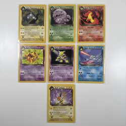 Pokemon Team Rocket Lot - Dark Set Of 7 Vintage Pokemon Lot - Image 1