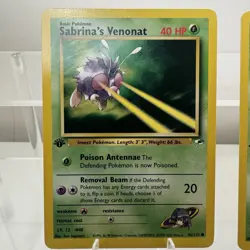Pokemon Sabrina's Venomoth 34/132 1st Edition Venonat 96/132 Gym Heroes - Image 2