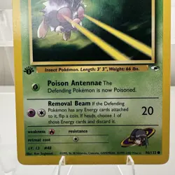 Pokemon Sabrina's Venomoth 34/132 1st Edition Venonat 96/132 Gym Heroes - Image 5
