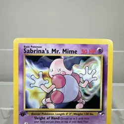Sabrina's Mr. Mime 94/132 1st Edition Pokemon Card Gym Heroes - Image 2