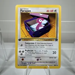 Porygon 48/82 1st Edition Team Rocket Pokemon Card - Image 1