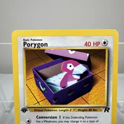 Porygon 48/82 1st Edition Team Rocket Pokemon Card - Image 2