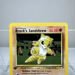 Brock's Sandshrew 71/132 1st Edition Gym Heroes Pokemon Card - Image 2