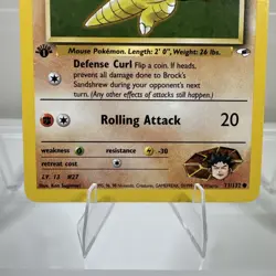 Brock's Sandshrew 71/132 1st Edition Gym Heroes Pokemon Card - Image 3