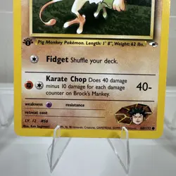 Brock's Mankey 68/132 1st Edition Gym Heroes Pokemon Card - Image 3