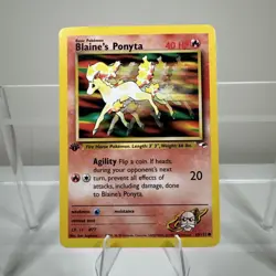 Blaine's Ponyta 63/132 1st Edition Gym Heroes Pokemon Card - Image 1