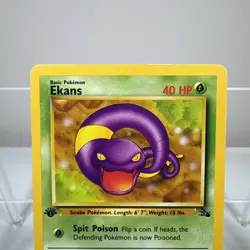 1st Edition Ekans 46/62 Fossil Pokemon Card - Image 2