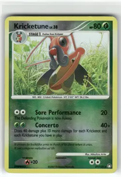 Kricketune Mysterious Treasures Rare,Reverse Holo Pokemon Lightly played - Image 1