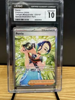 Pokemon Sv06 Twilight Masquerade Perrin #220/167 Illustration Rare Holo CGC 10 - Image 1