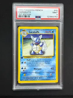 Carabaffe 1st Edition PSA 9 1999 Pokemon French Wartortle #42 - Image 1