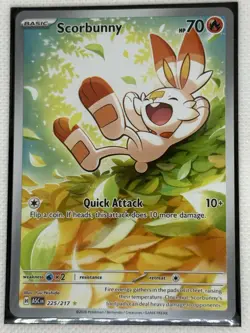 Pokemon TCG Scorbunny Holo Basic Fire 225/217 Set 2026 - Image 1