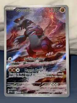 Pokemon Paradox Rift GROUDON #199/182 SV04 Illustration Rare TCG - Image 1