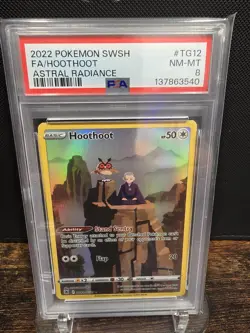 PSA 8 2022 POKEMON SWORD & SHIELD ASTRAL RADIANCE FULL ART/HOOTHOOT TG12 - Image 1