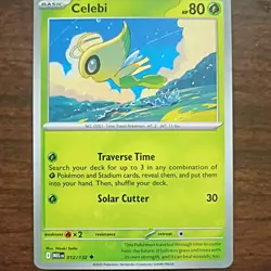 Pokemon Celebi Me01 Mega Evolution Basic Uncommon HP 80 012/132 Solar Cutter - Image 1