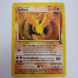 Moltres Sulfura Fossil 12/62 French Unlimited Holo rare Pokemon TCG Pokemon HP - Image 1