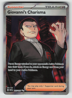 Giovanni's Charisma Pokemon 151 197/165 Full Art Ultra Rare NM - Image 1