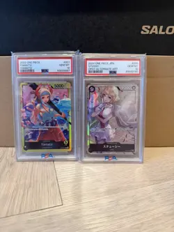 One Piece CCG OP07 Stussy Alt Art Parallel Holo PSA 10 & 2023 OP Yamato #001 - Image 1