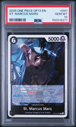 2025 ONE PIECE OP13-CARRYING ON HIS WILL #091 ST. MARCUS MARS PSA 10 - Image 1