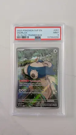 Snorlax 051 promo PSA 9 TCG SV Scarlet & Violet Promo Cards - Image 1