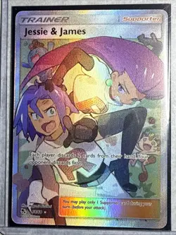 Pokemon TCG Jessie And James Full Art Trainer Card 68/68 Hidden Fates NM CLEAN!! - Image 1