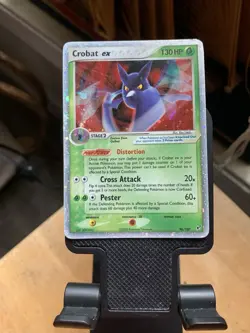 2005 Pokemon TCG Crobat ex Holo card from the EX Deoxys expansion - Image 1