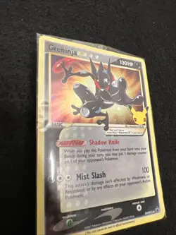 Pokemon TCG Greninja Gold Star Celebrations Black Star Promo Card Sealed w/Bend - Image 3