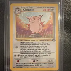 Pokemon Clefable Jungle Holo Rare Card 01/64 Unlimited English - Image 1