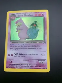 Pokemon Dark Slowbro TCG Holo Rare Card 12/82 LP - Image 4