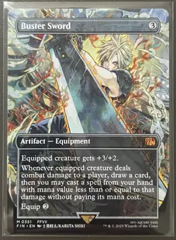 Buster Sword #0351 (Borderless - Regular) Magic the Gathering: Final Fantasy - Image 1
