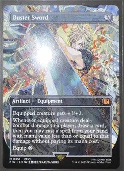 Buster Sword #0351 (Borderless - Regular) Magic the Gathering: Final Fantasy - Image 2