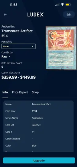 Magic the Gathering MTG 🌟Antiquities 🌟Transmute Artifact🌟1994 - Image 3