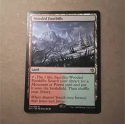 Magic: The Gathering Wooded Foothills Khans of Tarkir Rare Land Regular 249 - Image 1