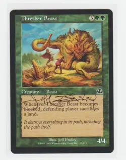 Magic the Gathering ~ Thresher Beast ~ M/NM ~ Prophecy ~ Signed by Artist - Image 1
