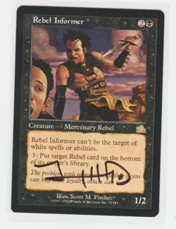 Magic the Gathering ~ Rebel Informer ~ M/NM ~ Prophecy ~ Signed by Artist #1 - Image 1