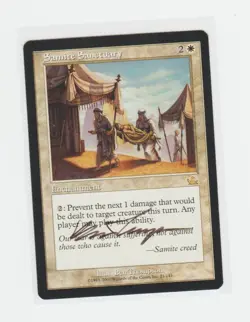 Magic the Gathering ~ Samite Sanctuary ~ M/NM ~ Prophecy ~ Signed by Artist - Image 1