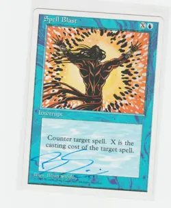 Magic the Gathering ~ Spell Blast ~ Signed by Artist ~ 4Ed ~ M/NM #1 - Image 1
