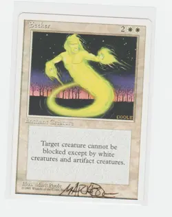 Magic the Gathering ~ MTG ~ Seeker ~ Signed by Artist ~ 4Ed ~ M/NM - Image 1