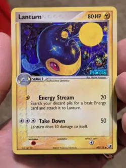 Pokemon TCG Lanturn EX Unseen Forces 40/115 Reverse Holo STAMPED LP - Image 1