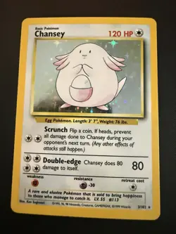 pokemon vintage base set holo chansey 3/102 LP/NM - Image 1